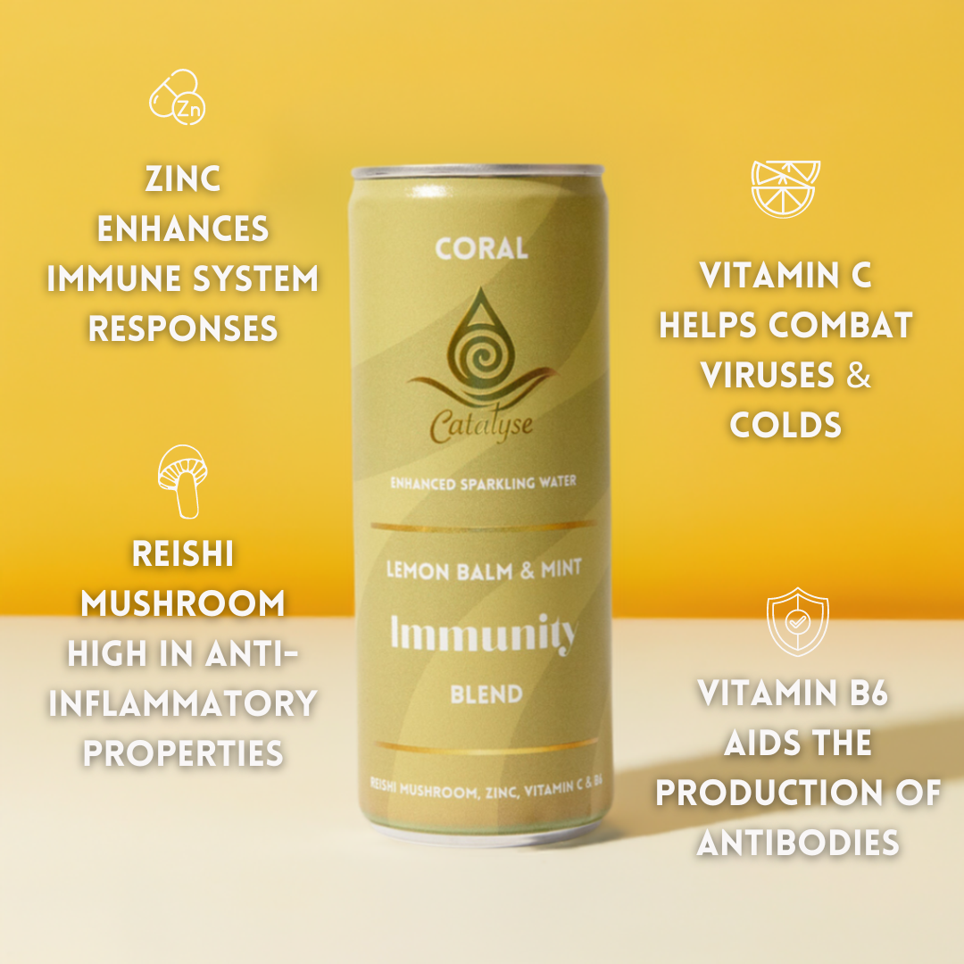 Catalyse Coral Immunity Blend - Adaptogen Ingredients. Reishi Mushroom drink