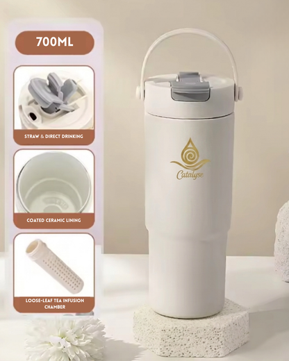 Catalyse water & tea bottle - portable loose-leaf tea bottle